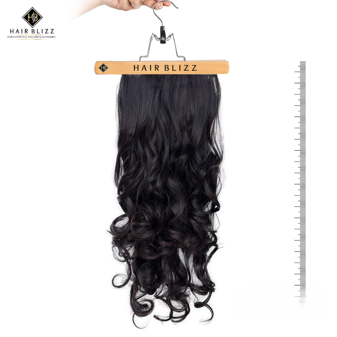 22” Wavy Clip-In Hair Extension – Dark Brown