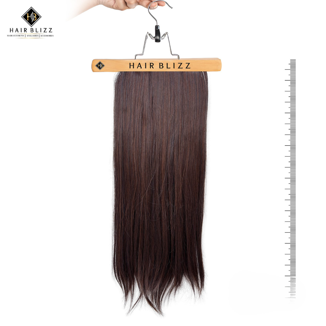 22” Straight Clip-In Extension – Chocolate Brown