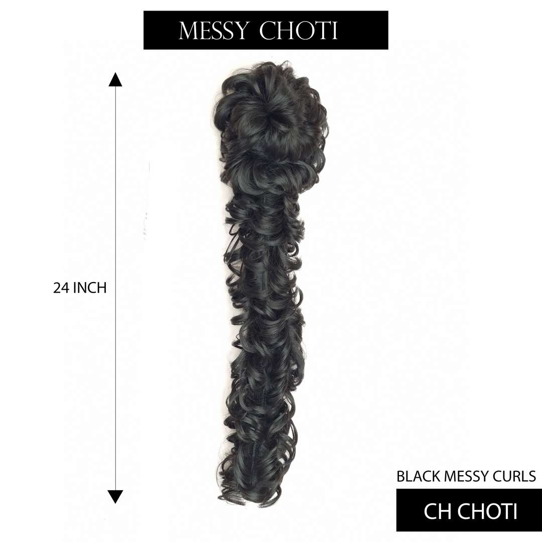 Black Messy  Curls-Ch Choti